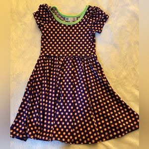 LuLaRoe Dot Dot Smile collab blue/red circles dress 2T EUC